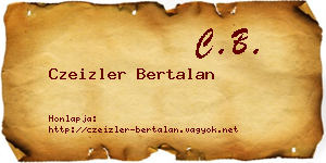 Czeizler Bertalan névjegykártya