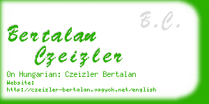 bertalan czeizler business card